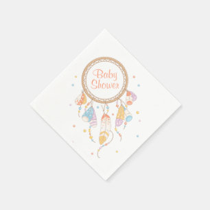 Tribal Dreamcatcher Boho Baby Shower Napkin