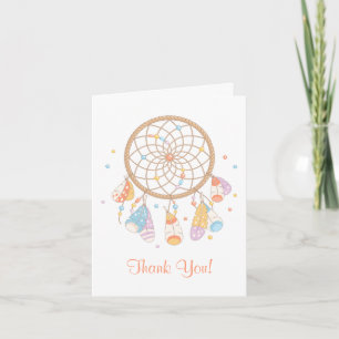 Tribal Dreamcatcher Boho Baby Shower Thank You