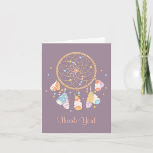 Tribal Dreamcatcher Boho Baby Shower Thank You 3