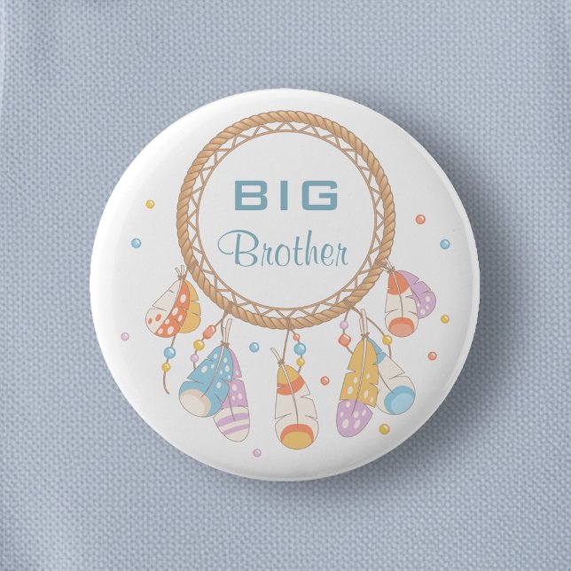 Tribal Dreamcatcher Boho Big Brother 2 Inch Round Button (Creator Uploaded)