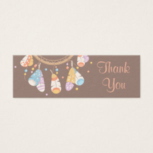 Tribal Dreamcatcher Boho Brown Thank You