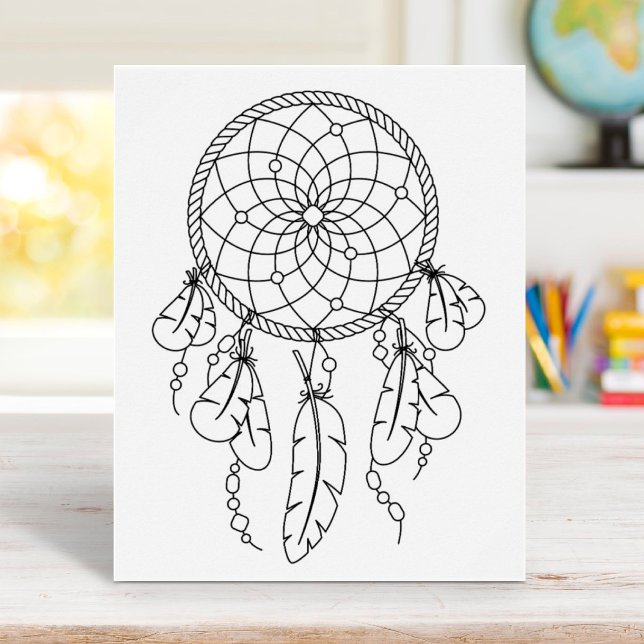 Tribal Dreamcatcher Boho Colouring Page Poster (Creator Uploaded)