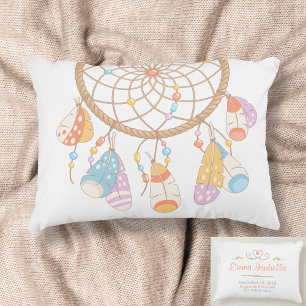Tribal Dreamcatcher New Baby Name Birth Keepsake Accent Pillow