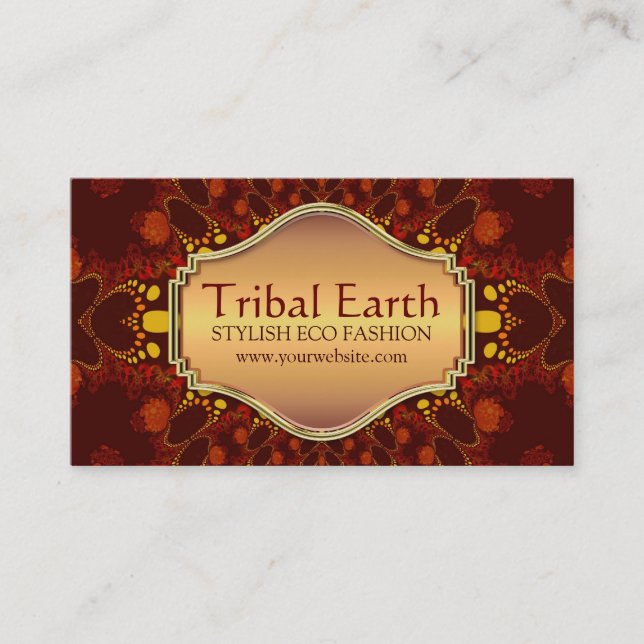Tribal Earth Eco Carte de visite de mode (Devant)