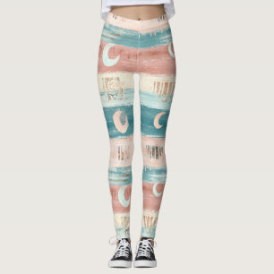 Tribal Earth Tone Celestial Stripe - Astrology Leggings
