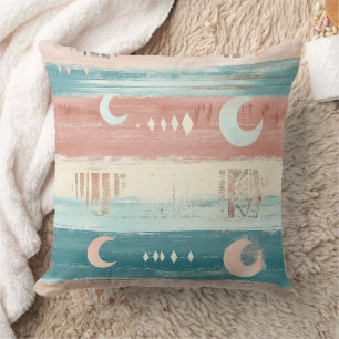 Tribal Earth Tone Celestial Stripe - Astrology Throw Pillow