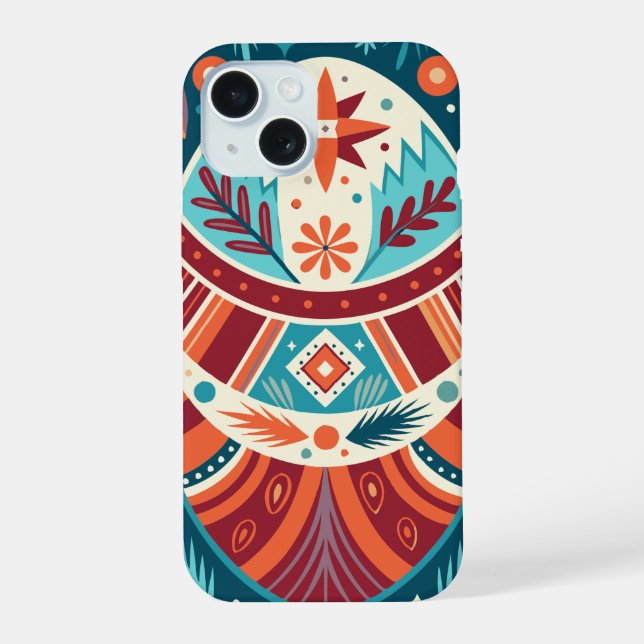 Tribal Easter Egg iPhone 15 Case (Back)