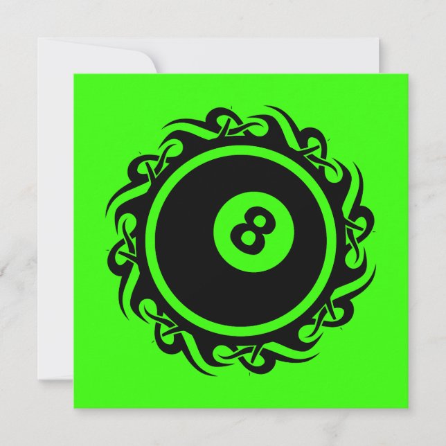 tribal eightball invitation (Front)