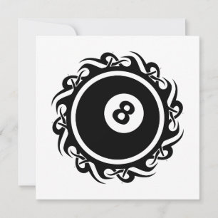 tribal eightball invitation