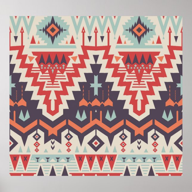 Tribal Elegance: Geometric Ethnic Print (Front)