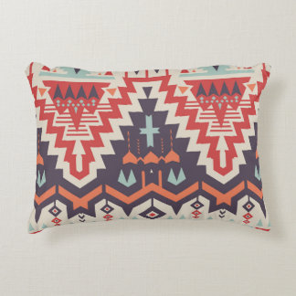 Tribal Elegance: Geometric Ethnic Print Accent Pillow