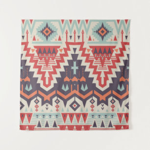 Tribal Elegance: Geometric Ethnic Print Tapestry