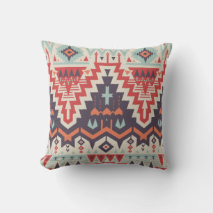 Tribal Elegance: Geometric Ethnic Print Throw Pillow