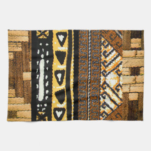 Tribal Elegance: Woven Symbolism Kitchen Towel