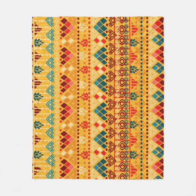 Tribal elements, versatile seamless pattern. fleece blanket (Front)