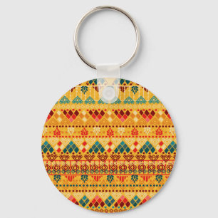 Tribal elements, versatile seamless pattern. keychain