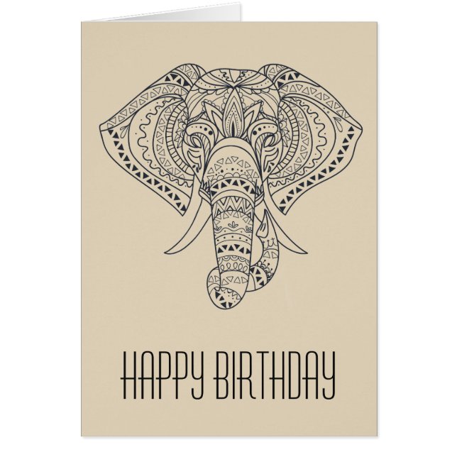 Tribal elephant African animal art (Front)