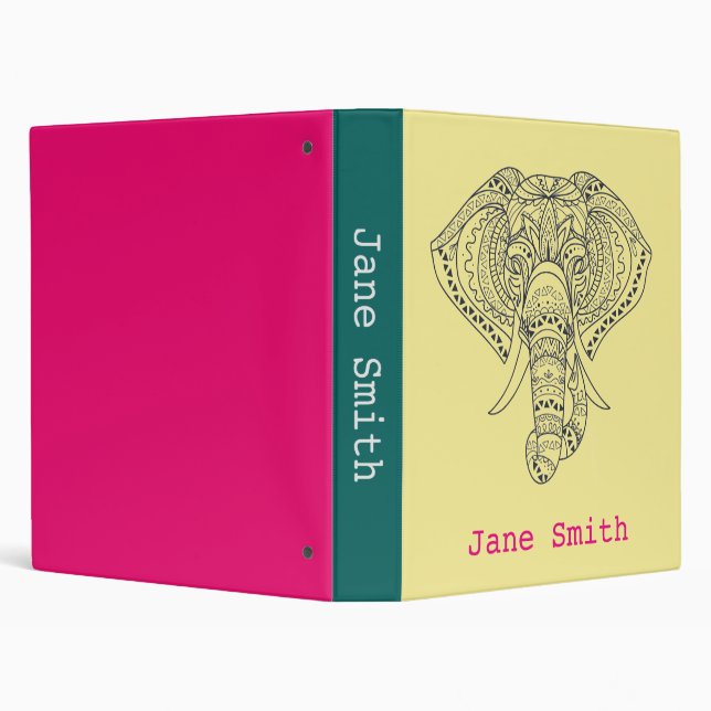 Tribal elephant African animal art Binder (Background)
