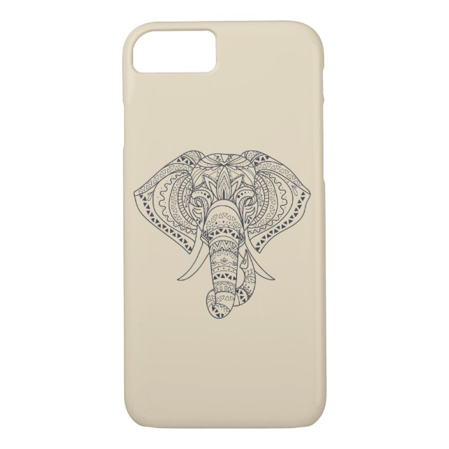 Tribal elephant African animal art Case-Mate iPhone Case (Back)