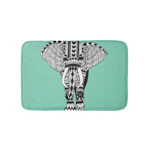 Tribal Elephant Bath Mat