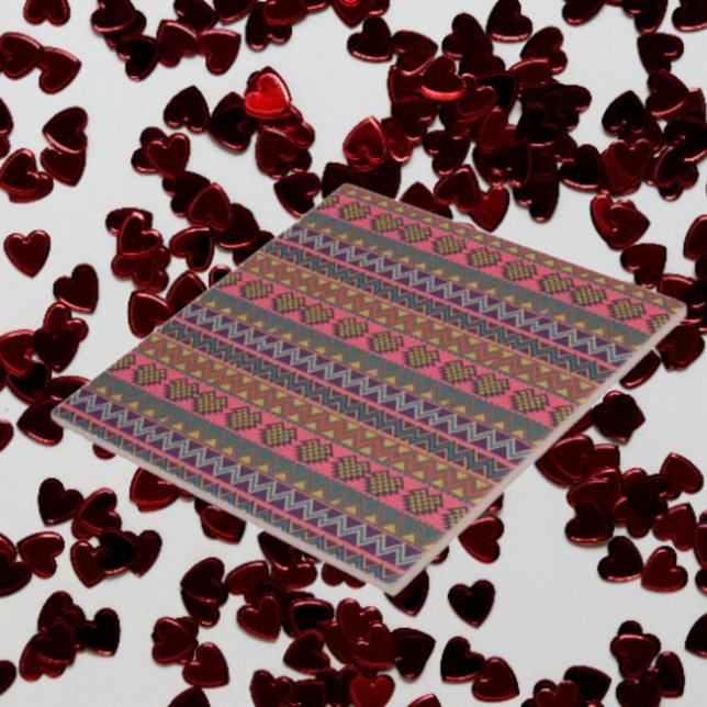 Tribal Essence Ceramic Tile – Bold Geometric Art (Creator Uploaded)