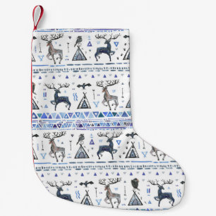 Tribal ethnic, animals dream catcher, seamless. small christmas stocking