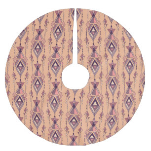 Tribal Ethnic: Aztec Mexican Seamless Vintage Brushed Polyester Tree Skirt