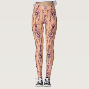 Tribal Ethnic: Aztec Mexican Seamless Vintage Leggings