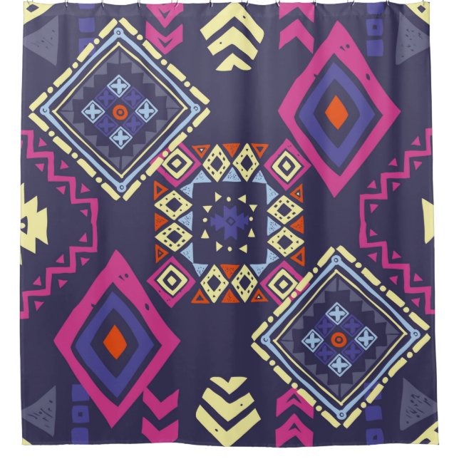 Tribal ethnic background. Stylish primitive geomet (Front)