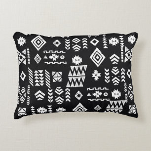 Tribal ethnic background. Stylish primitive geomet Accent Pillow