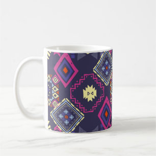 Tribal ethnic background. Stylish primitive geomet Coffee Mug