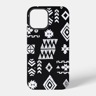 Tribal ethnic background. Stylish primitive geomet iPhone 12 Case
