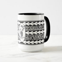 Tribal Ethnic Black Mug