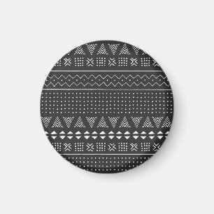 Tribal ethnic: black white pattern. magnet