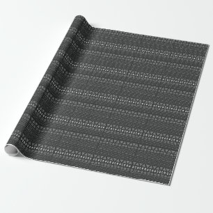 Tribal ethnic: black white pattern. wrapping paper
