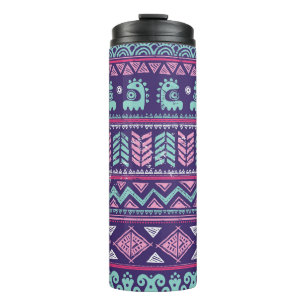 Tribal Ethnic: Colorful Seamless Pattern. Thermal Tumbler