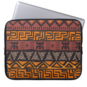 Tribal ethnic colourful bohemian pattern with geom laptop sleeve