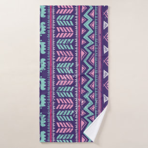 Tribal Ethnic: Colourful Seamless Pattern. Bath Towel