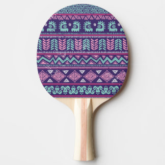Tribal Ethnic: Colourful Seamless Pattern. Ping Pong Paddle