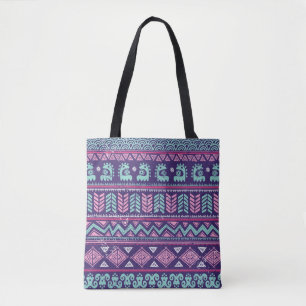 Tribal Ethnic: Colourful Seamless Pattern. Tote Bag