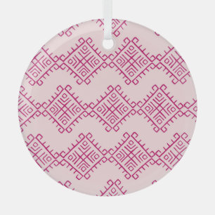 Tribal ethnic: decorative vintage abstract. glass ornament