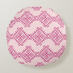 Tribal ethnic: decorative vintage abstract. round pillow