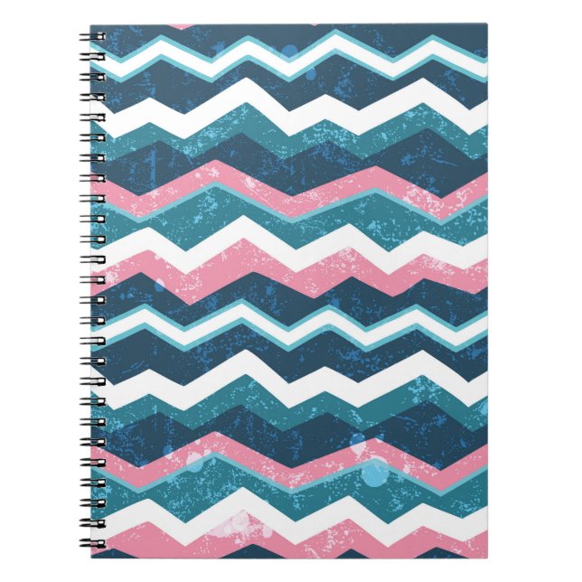 Tribal ethnic hand drawn seamless pattern notebook (Front)
