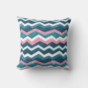 Tribal ethnic hand drawn seamless pattern throw pillow