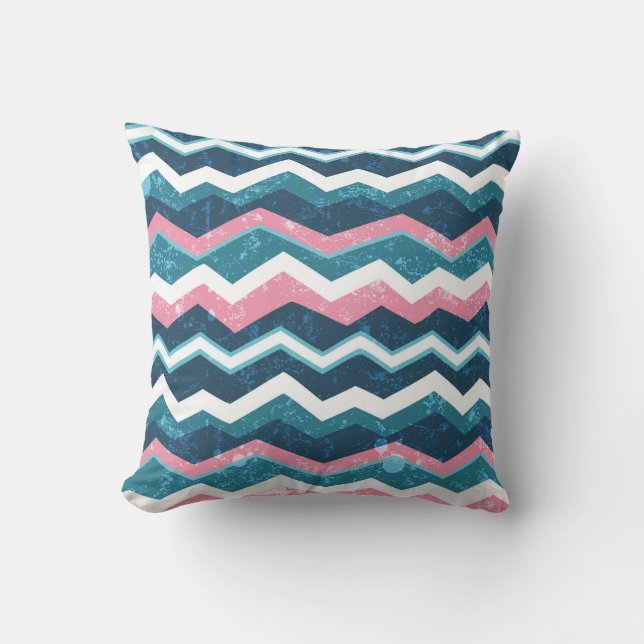Tribal ethnic hand drawn seamless pattern throw pillow (Front)