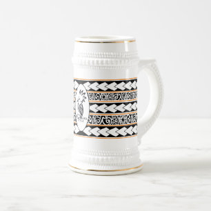 Tribal Ethnic Orange Band Beer Slut Stein