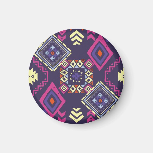 Tribal ethnic, primitive geometric background. magnet (Front)