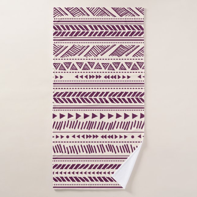 Tribal ethnic seamless  bath towel (Bath Towel)