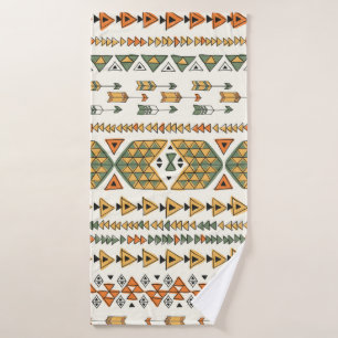 Tribal ethnic seamless pattern 3 bath towel