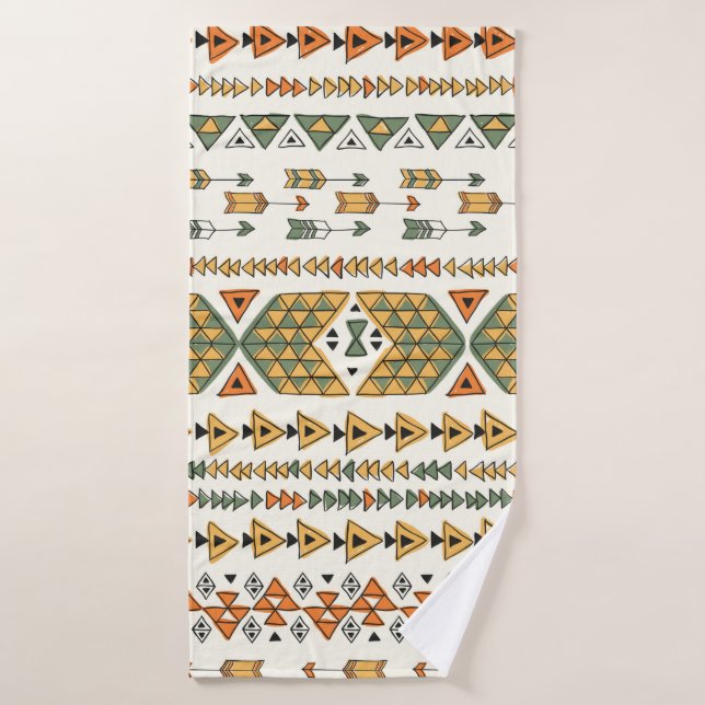 Tribal ethnic seamless pattern 3 bath towel (Bath Towel)